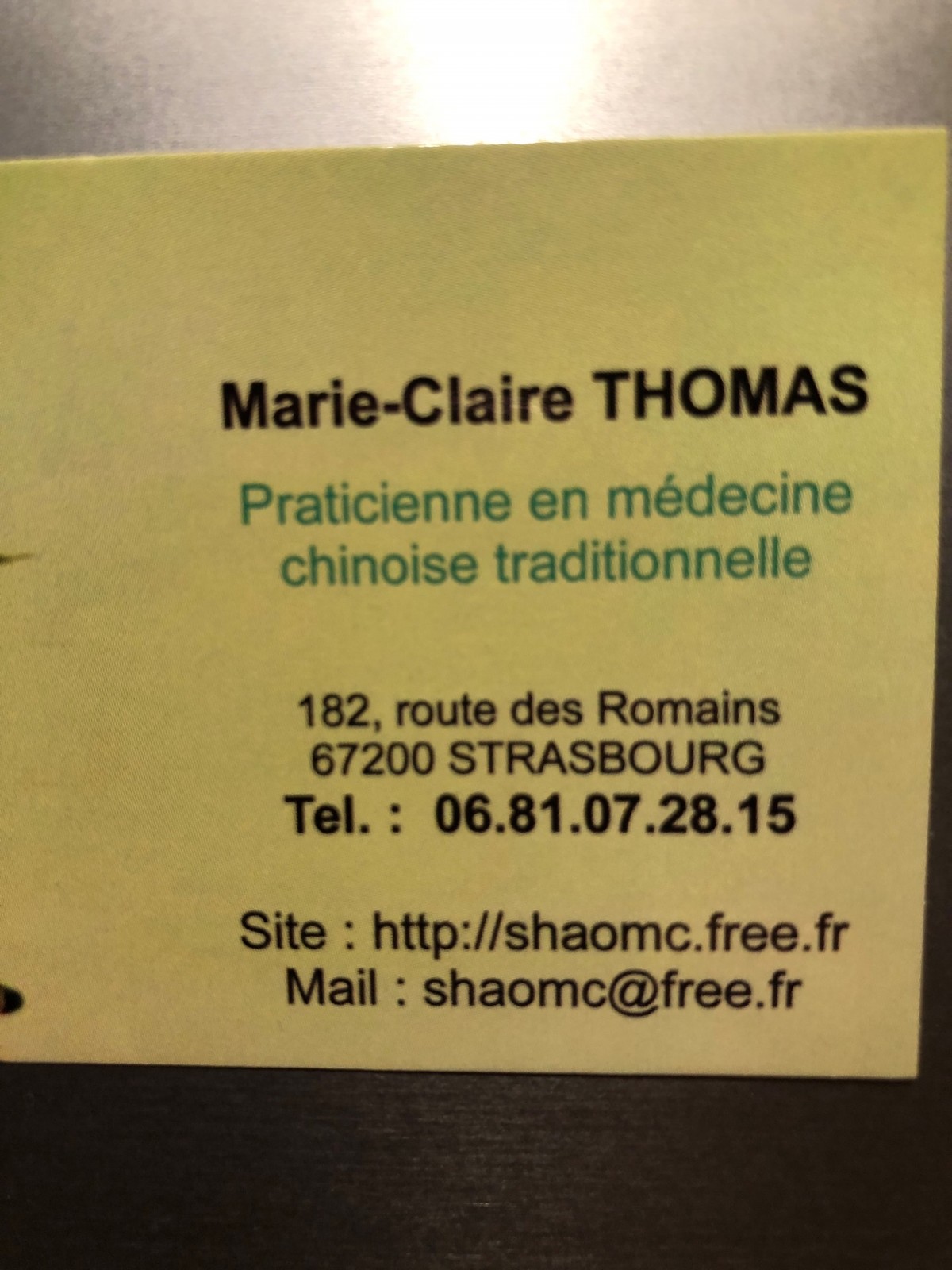  Trouver une praticienne en médecine chinoise à Strasbourg   Strasbourg   Marie Claire Thomas 