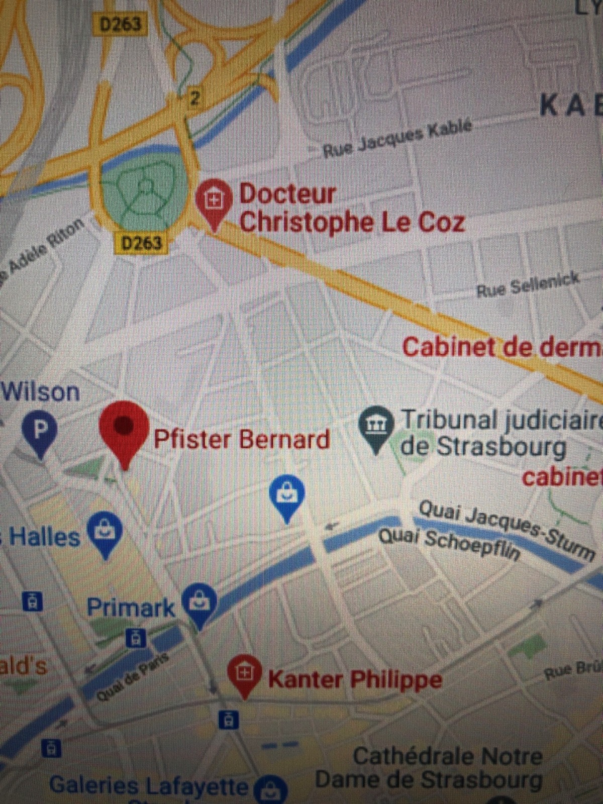  Trouver un dermatologue dans le centre de Strasbourg Strasbourg   Pfister Bernard 