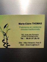 Trouver une praticiennes en médecine chinoise traditionnelle à Strasbourg Strasbourg   Marie Claire Thomas 